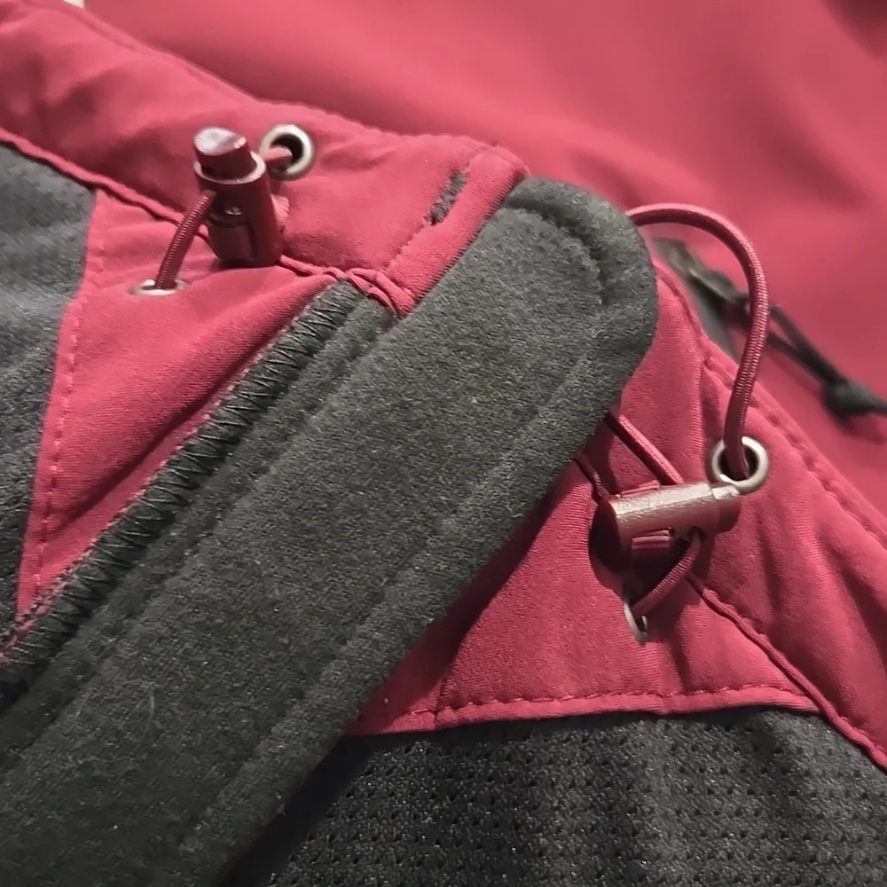 The North Face Men's Small Burgundy Full-Zip Softshell Windwall Jacket Unisex